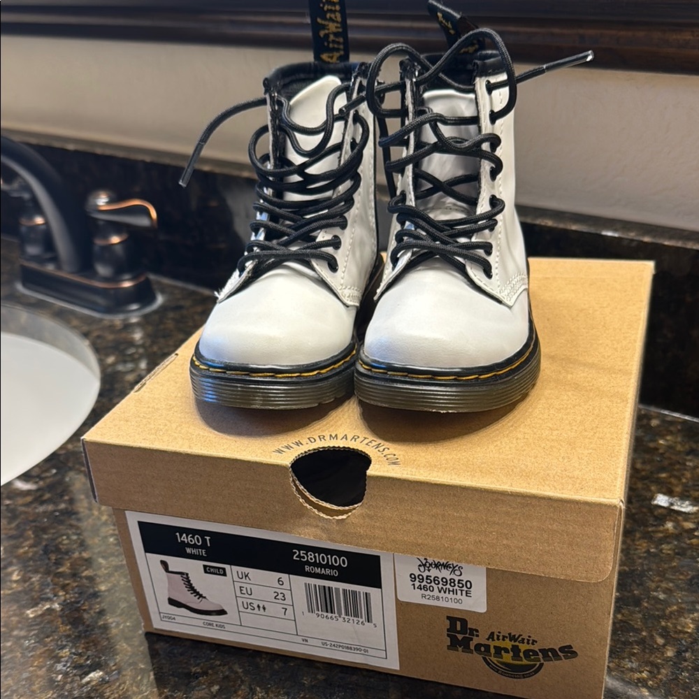 Dr. Martens Toddler White Boots